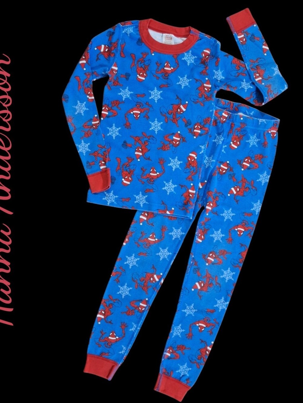Hanna Andersson Christmas Spider Print Kids Pajama Set